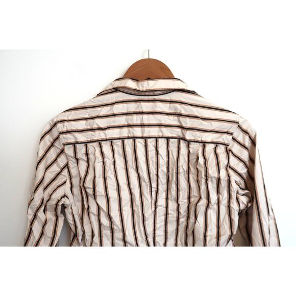 FRANK & EILEEN Barry Signature Crinkle Stripe Button Down Cotton Shirt S $258
